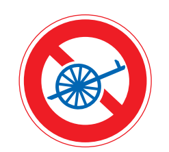 No Light Vehicles (Except Bicycles)